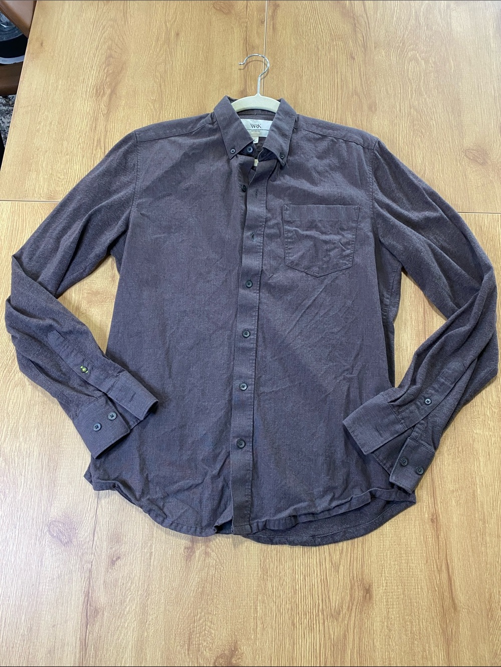 Men's Casual Long-Sleeve Button-Down Shirt - Brown